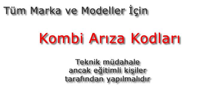 Kombi Arıza Kodları